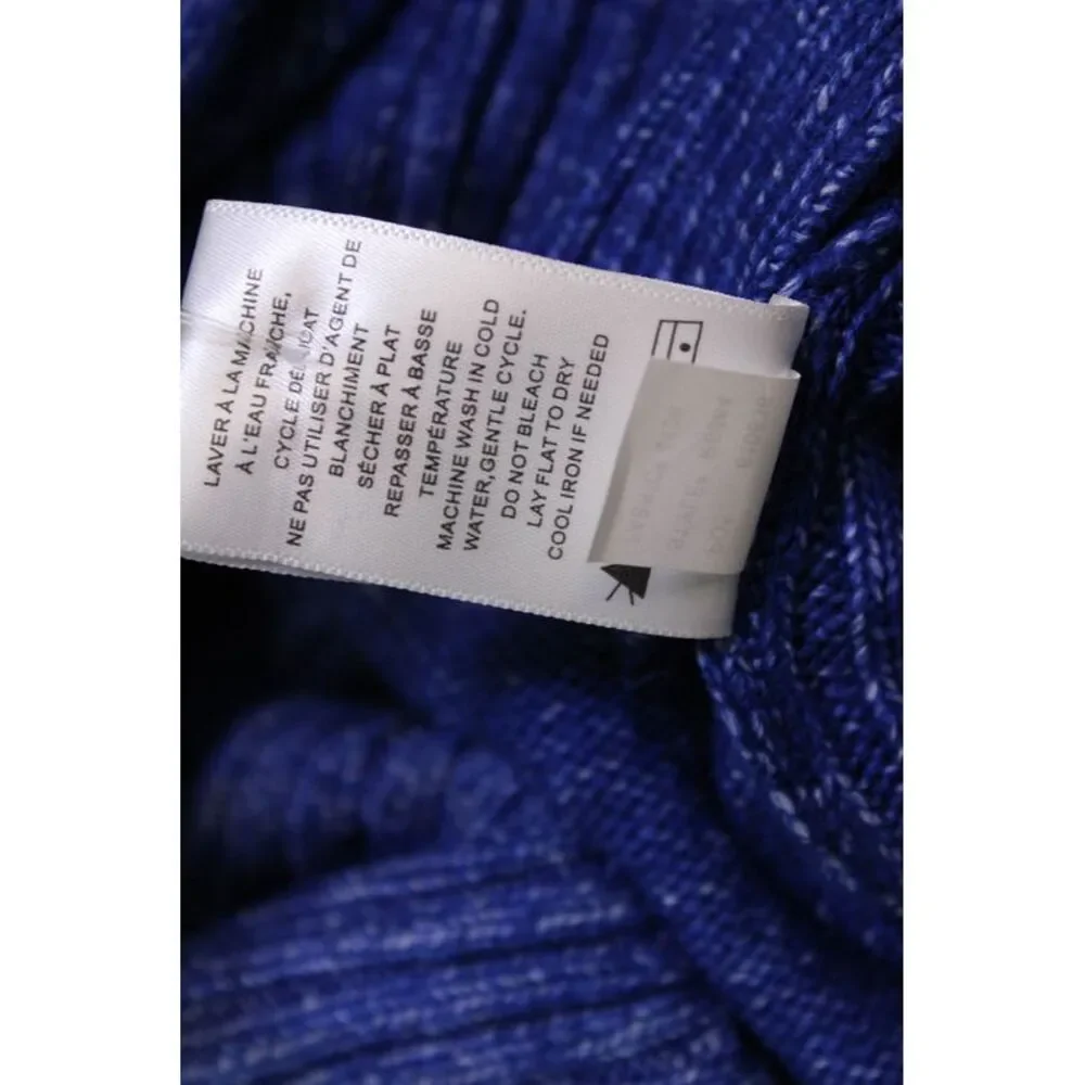 Renuar Womens Long Sleeves Turtleneck Sweater Lapis Blue Size Extra Small